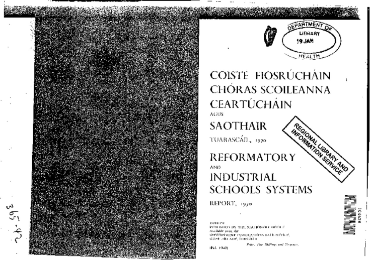 Reformatory and Industrial schools system report - 1970